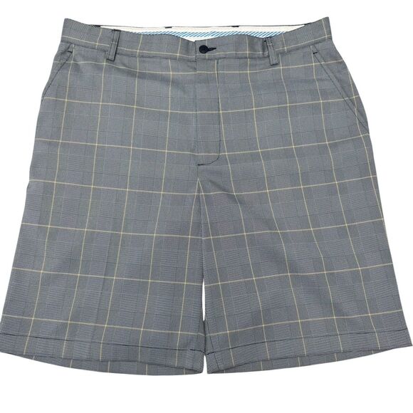Footjoy X BV Vokey Design Golf Shorts Blue Plaid Grid Preppy Classic 9.5” W36